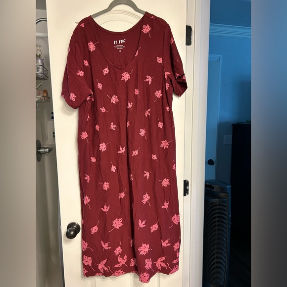 M. Mac 1X Leaf Dress - Picture 1 of 1